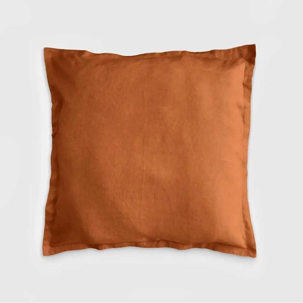NWOT Quince European Linen Euro Sham in Terracotta